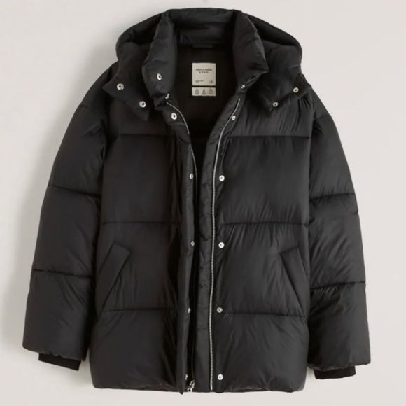 New Abercrombie & Fitch Oversized Puffer Jacket Size Medium - Picture 1 of 11